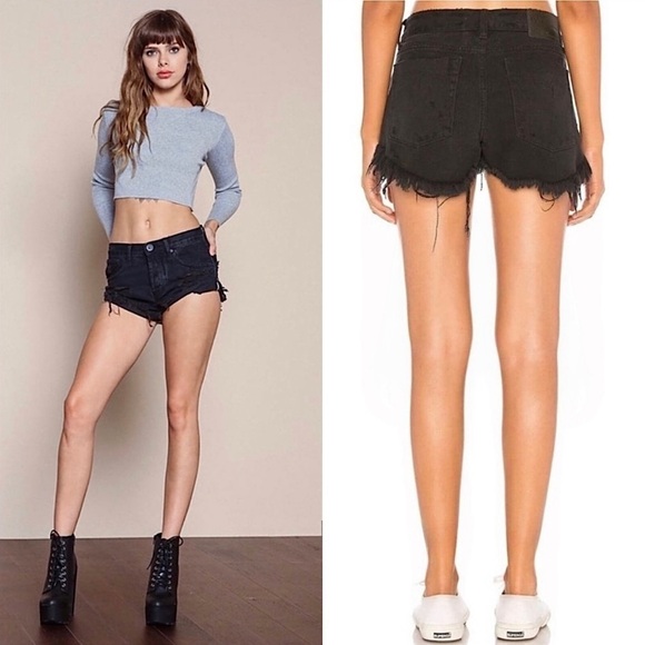 NWT ONE TEASPOON Taylor Swift Low Rise Fray Raw Hem Denim Cutoff Jean Shorts 29 - Picture 2 of 14